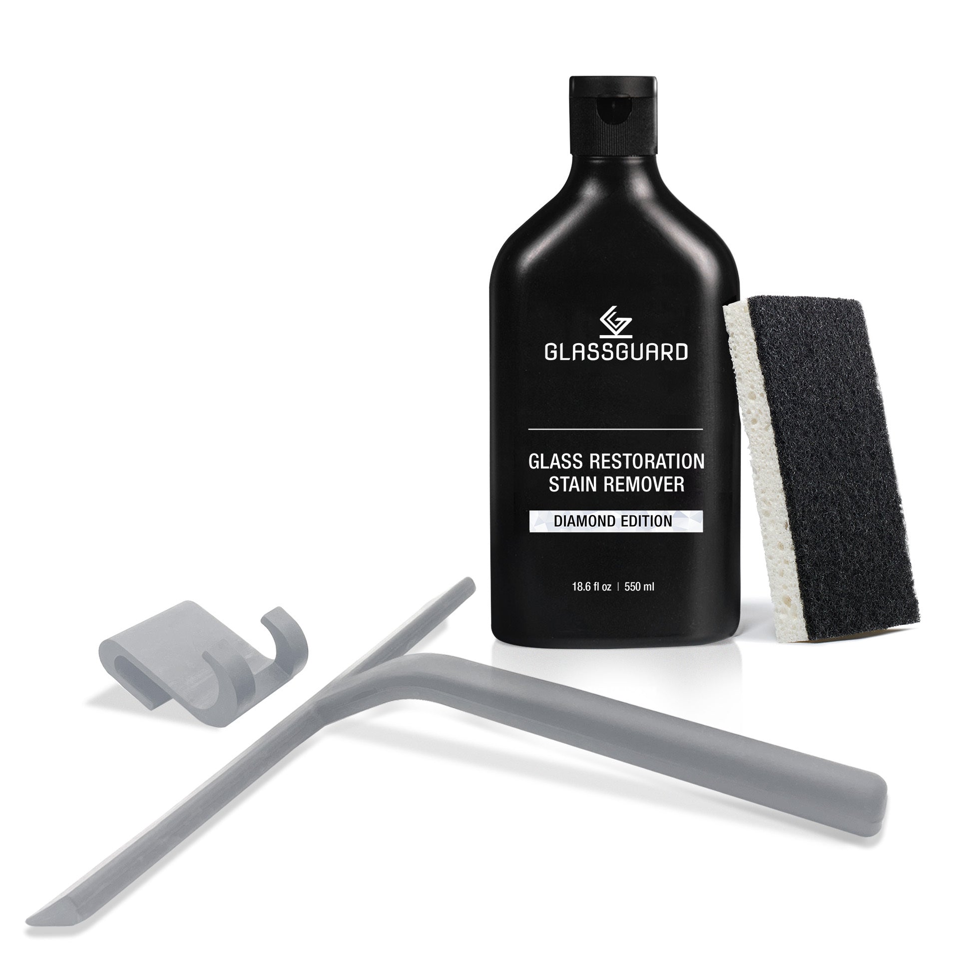 Glass Stain Remover + Grey Squeegee Bundle