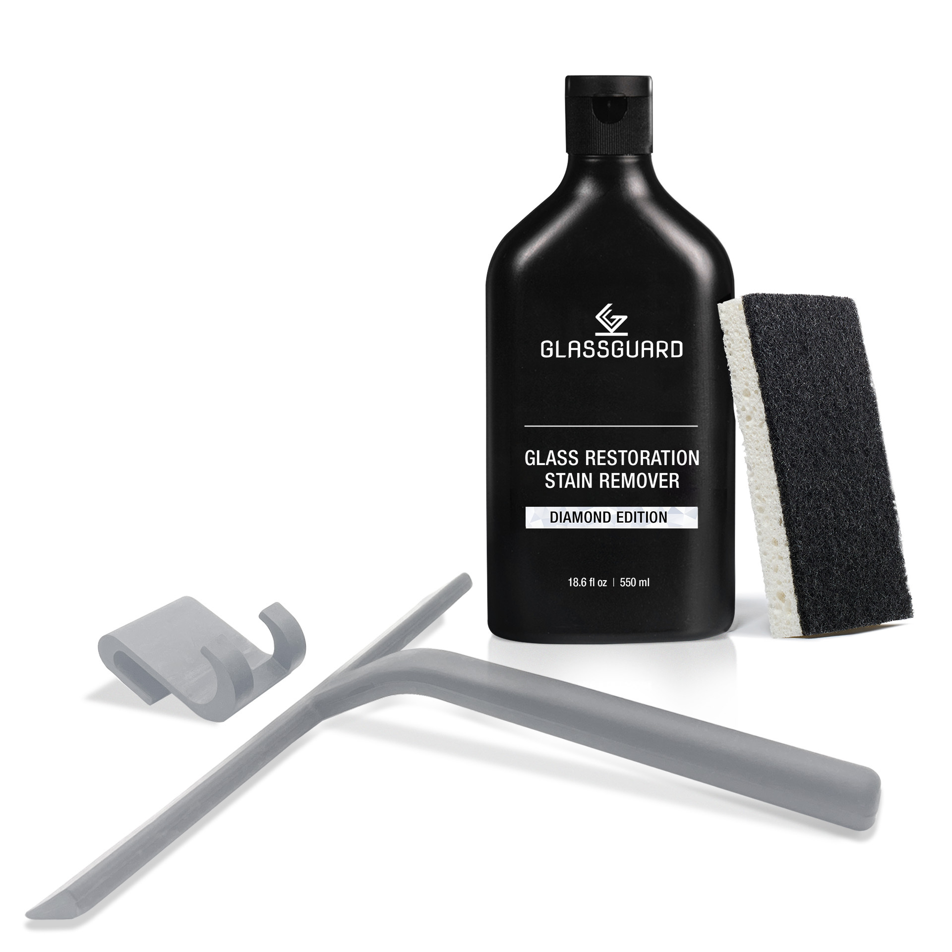 Glass Stain Remover + Grey Squeegee Bundle