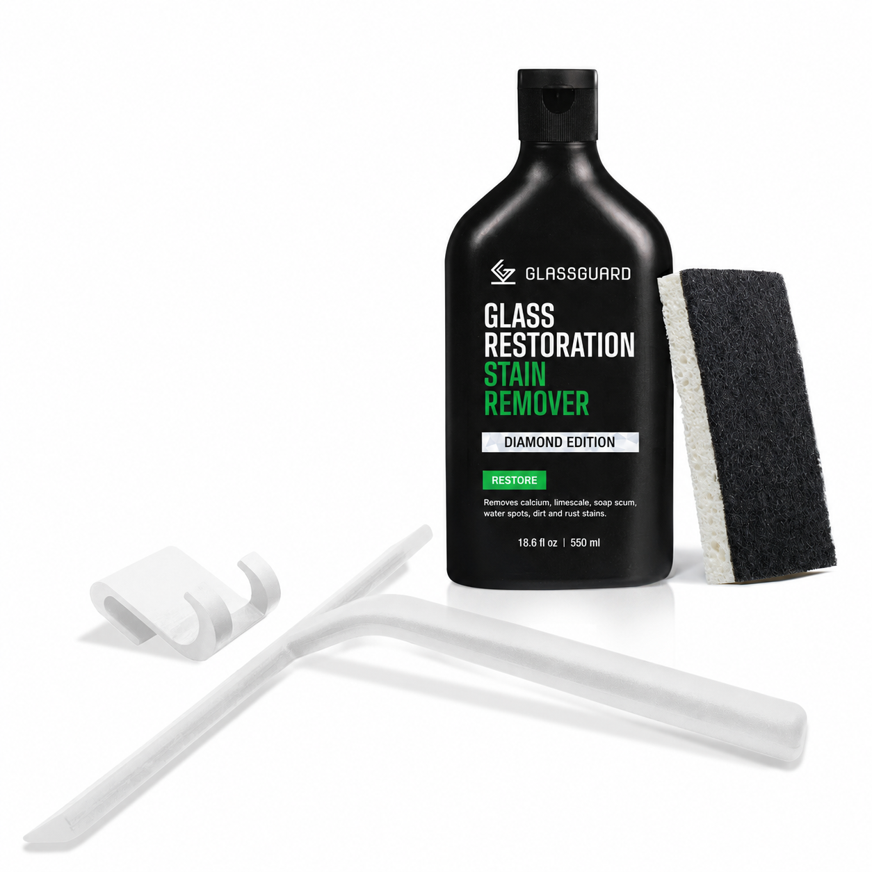 GLASSGUARD™ Glass Stain Remover + Squeegee Bundle