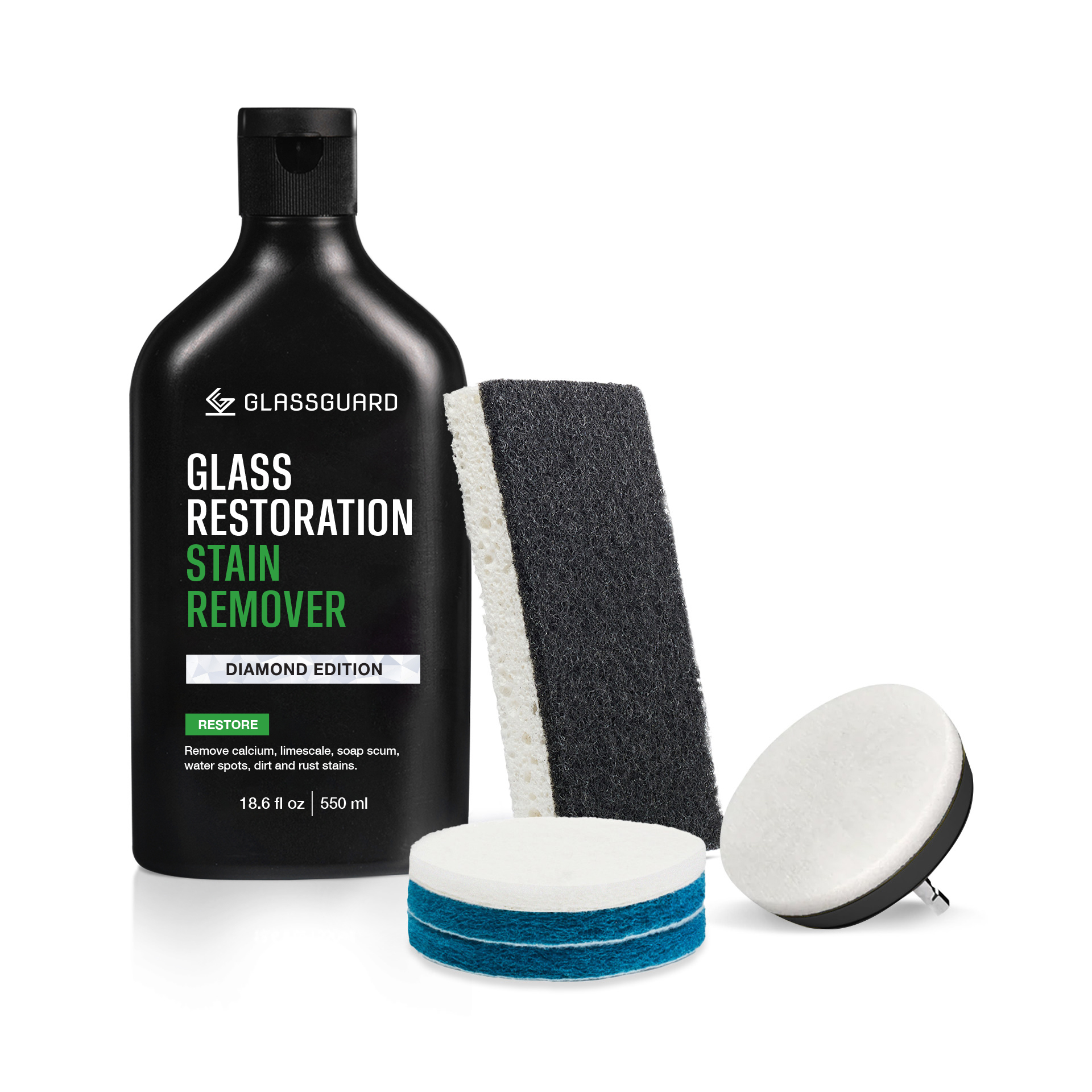 GLASSGUARD™ Glass Stain Remover + Drill Scrubbing Pads image