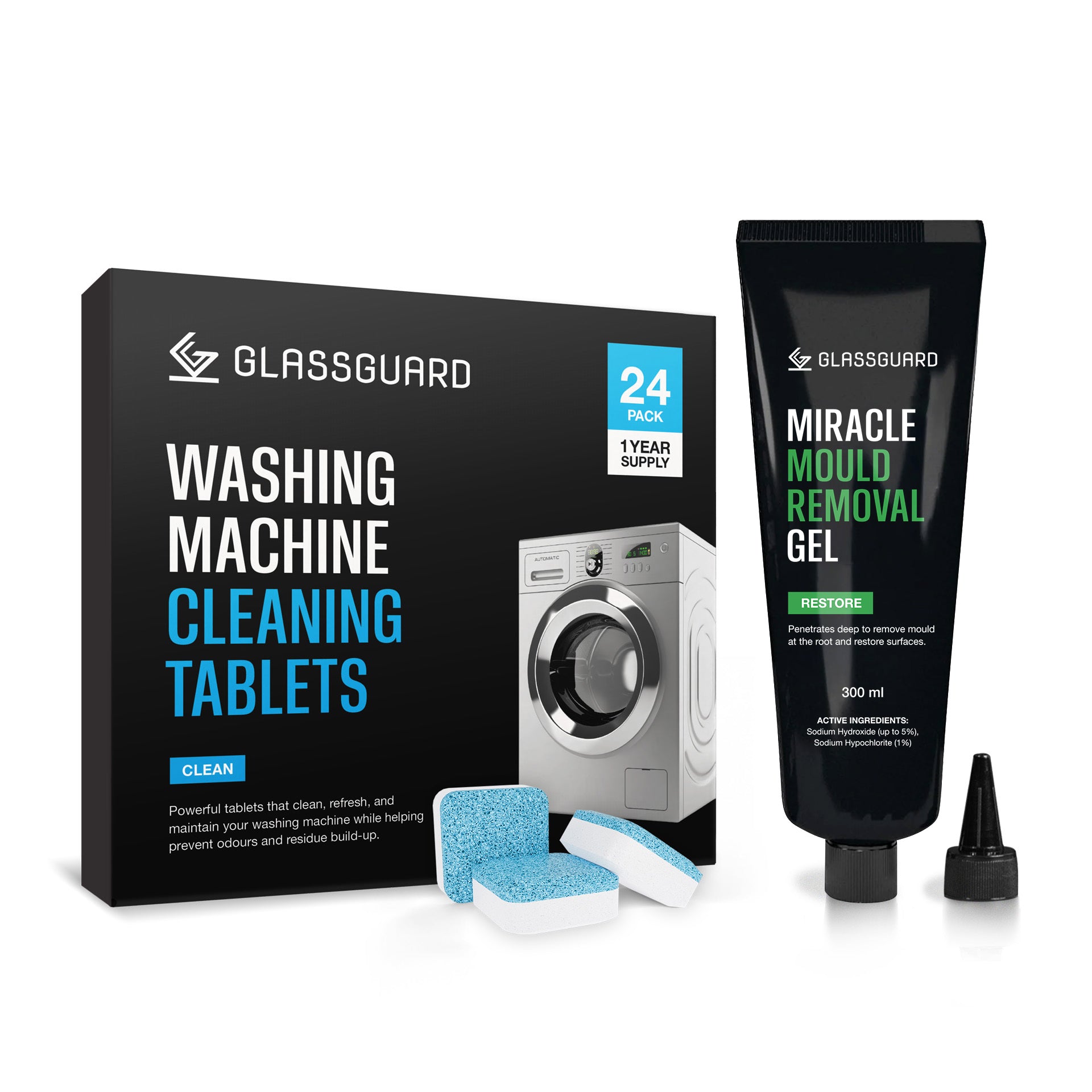 Washing Machine Tablet & Mould Remover Bundle
