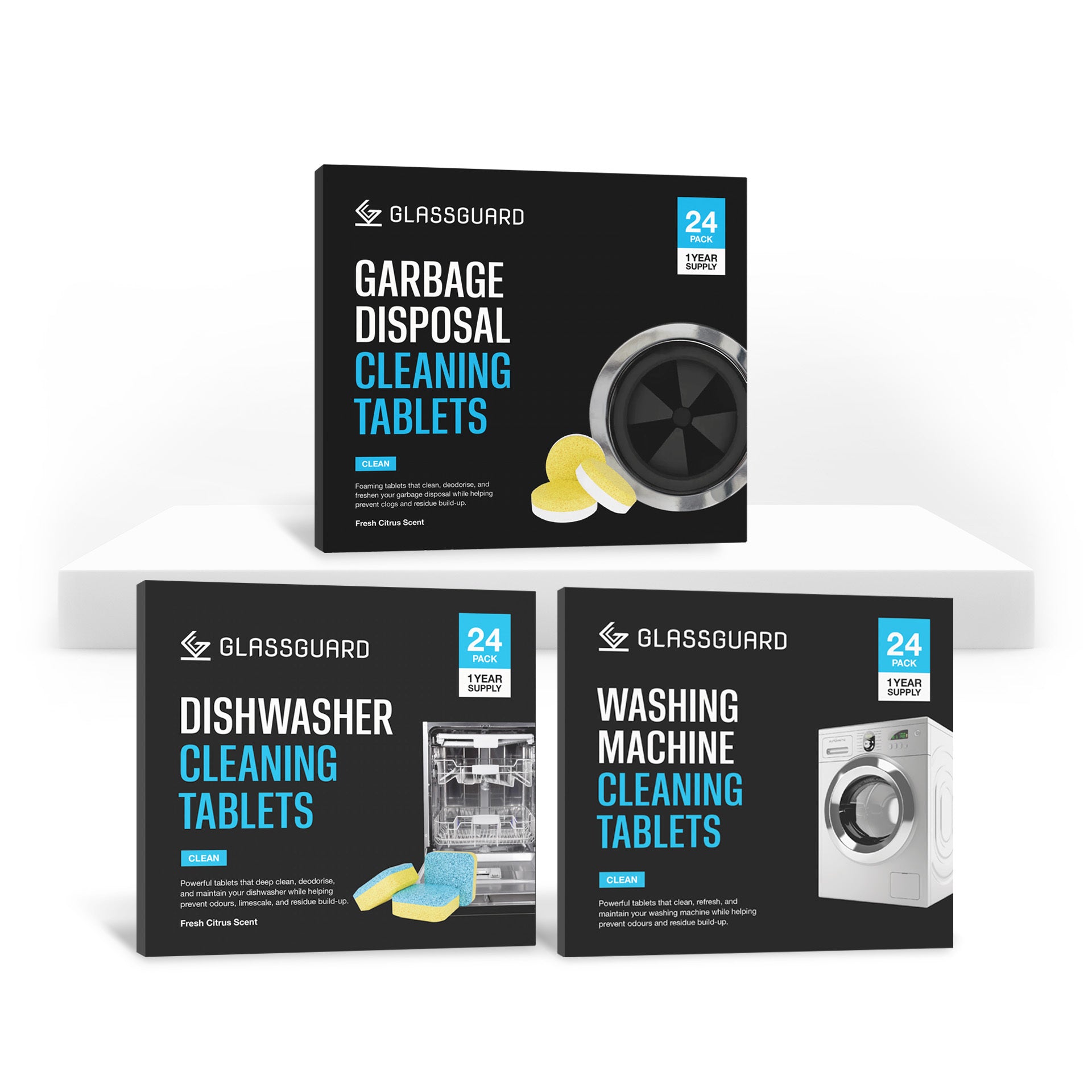 GLASSGUARD™ Home Appliance Cleaning Tablets Bundle